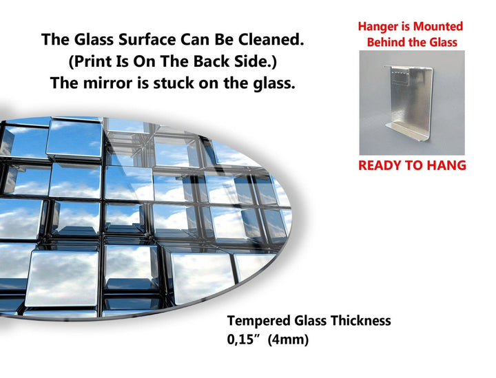 3D-Fenster, runde Glaswandkunst