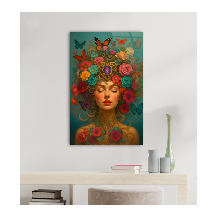 Custom Vertical Rectangular Glass Wall Art