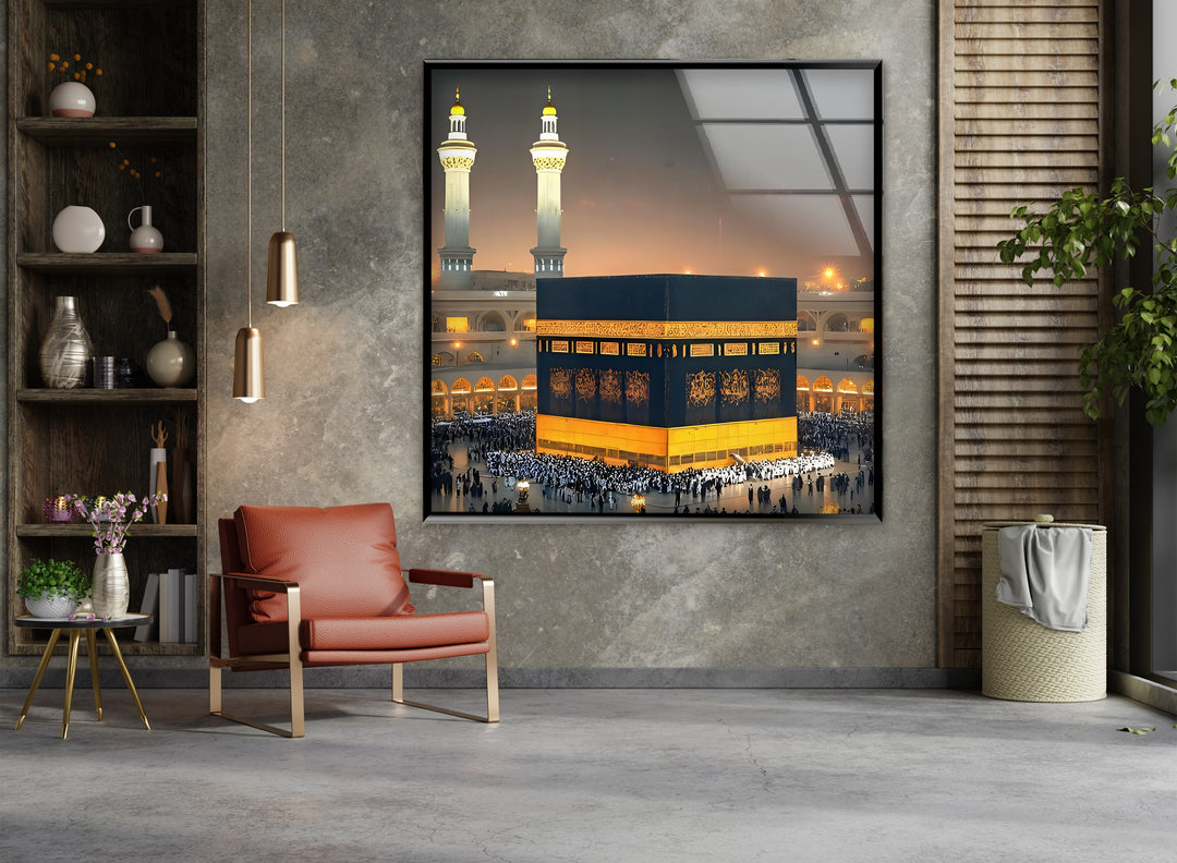 Sacred Serenity – Kaaba Mecca Islamic Glass Wall Art