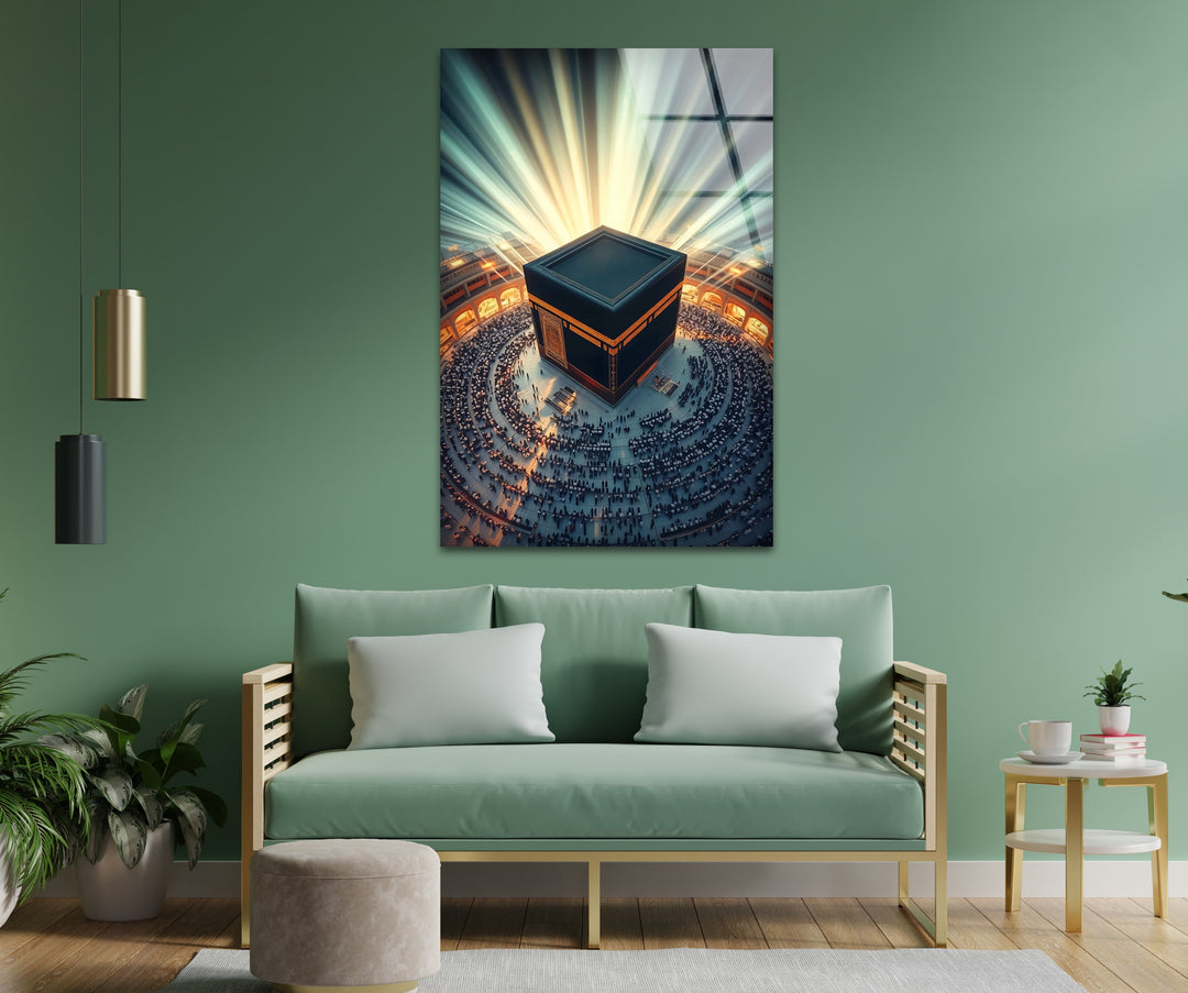 Divine Light – Kaaba Mecca Islamic Glass Wall Art