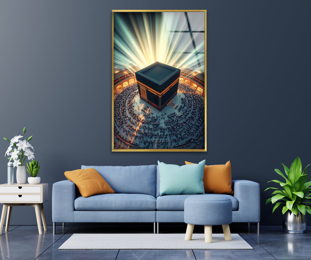 Divine Light – Kaaba Mecca Islamic Glass Wall Art