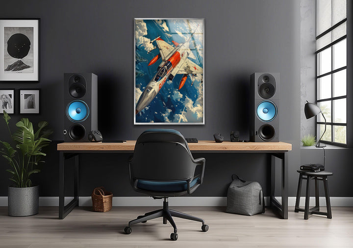 8119 Fighter Jet Tempered Glass Wall Art - MyPhotoStation