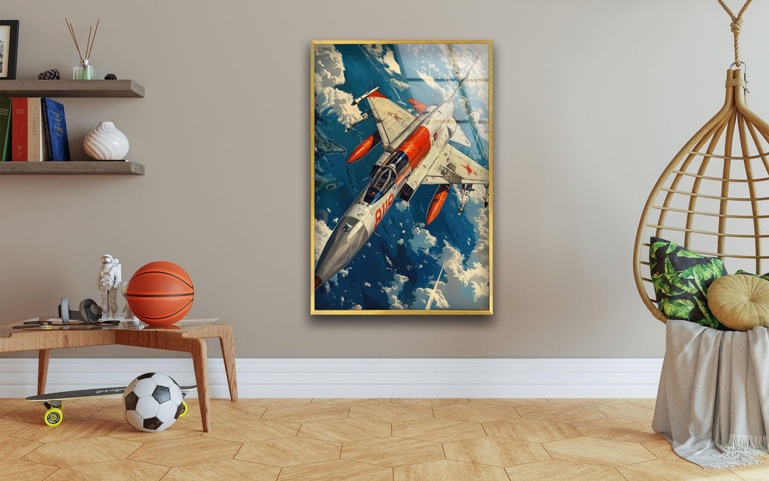 8119 Fighter Jet Tempered Glass Wall Art - MyPhotoStation