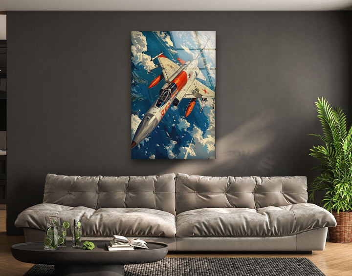 8119 Fighter Jet Tempered Glass Wall Art - MyPhotoStation
