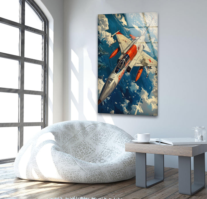 8119 Fighter Jet Tempered Glass Wall Art - MyPhotoStation