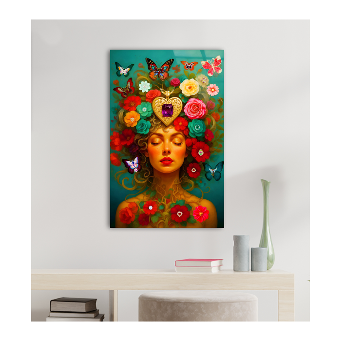 Custom Vertical Rectangular Glass Wall Art