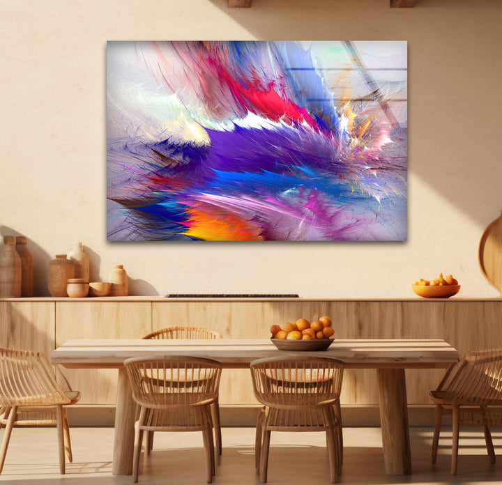 Vivid Energy Wall Art – Color Explosion Abstract Glass Print