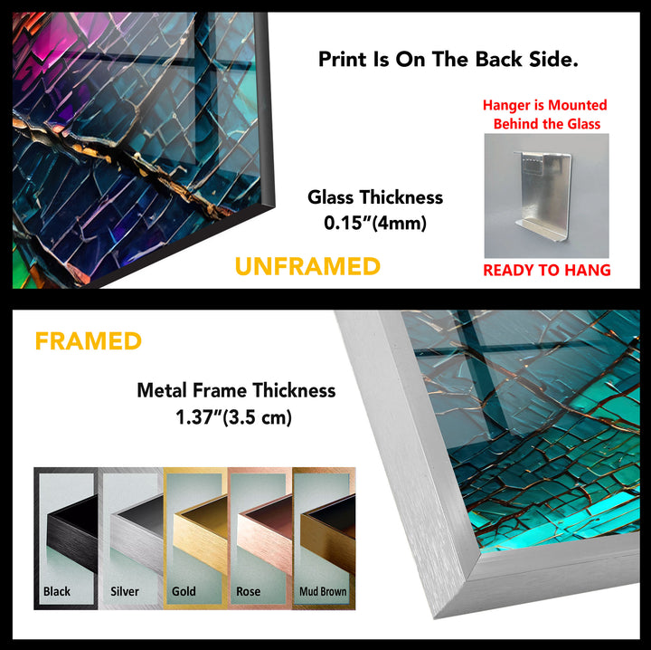 Cracked Color Glass Wall Art