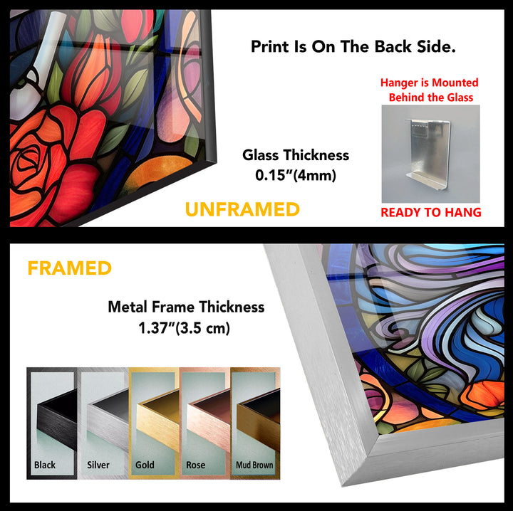 Majestic Unicorn Stained Glass Wall Art – Fantasy-Inspired Home Decor