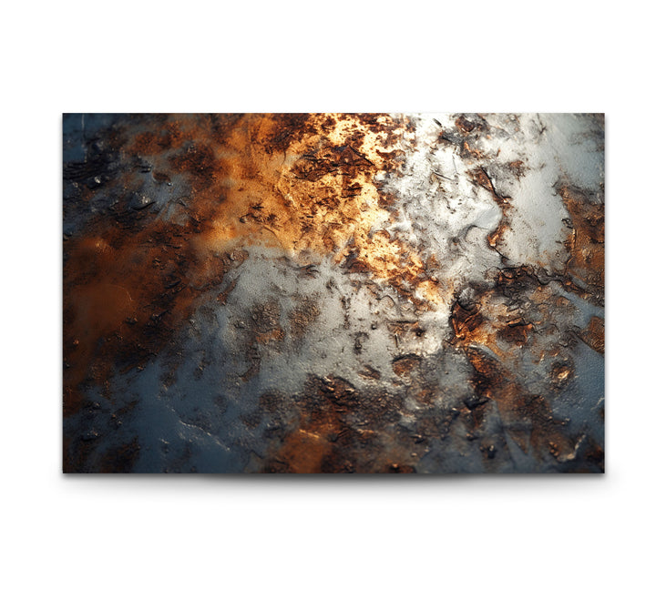 Industrial Rust Texture Wall Art – Modern Abstract Metal Decor