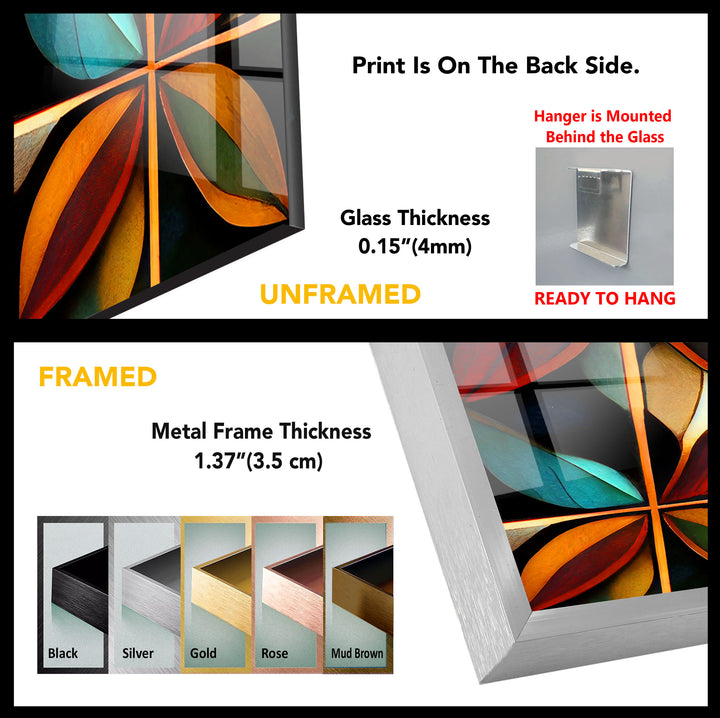 Geometric Stained Glass Wall Art – Abstract Mosaic Glass Design