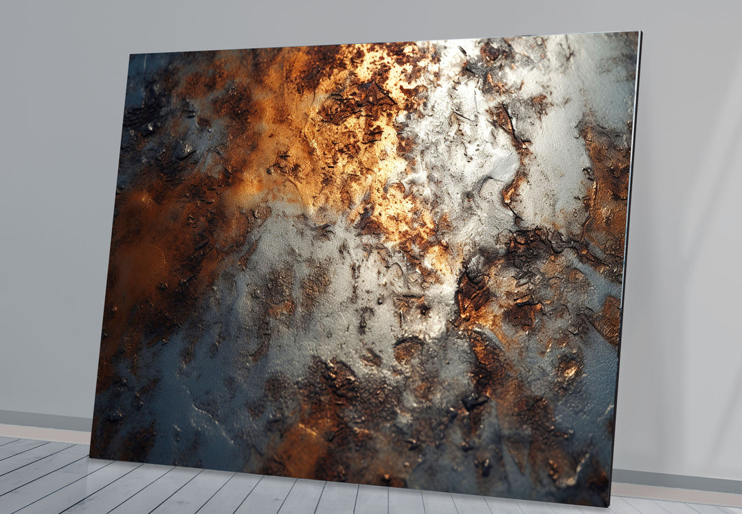 Industrial Rust Texture Wall Art – Modern Abstract Metal Decor