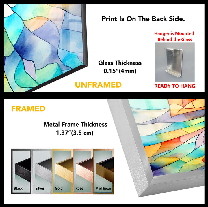 Sacred Cross Stained Glass Wall Art – Radiant Christian Home Decor