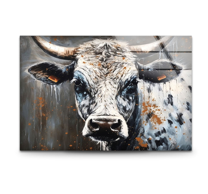 Rustikale Highland Cow Wandkunst – Bauernhaus Tier Dekor, Moderner Landhausstil 