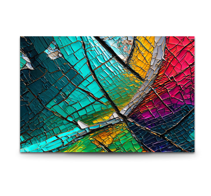 Cracked Color Glass Wall Art