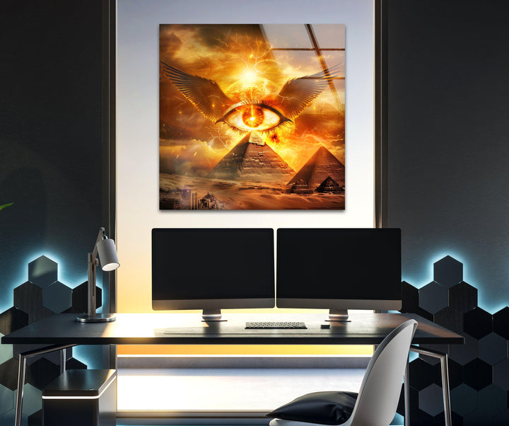 Odin von Asgard – Wandbild aus Glas