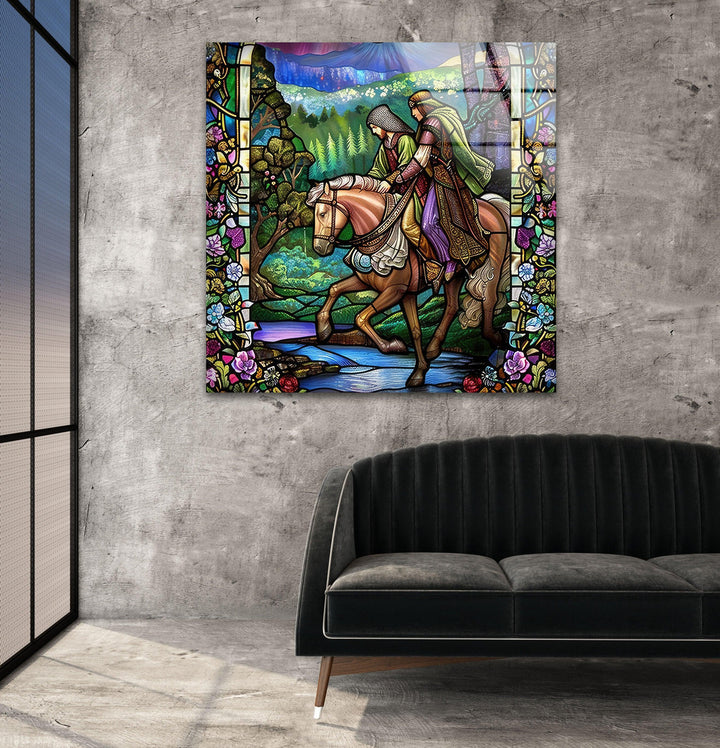 Knight in Shining Armor Glass Wall Art