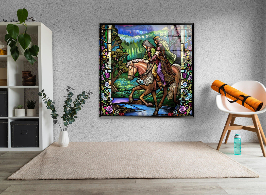 Knight in Shining Armor Glass Wall Art