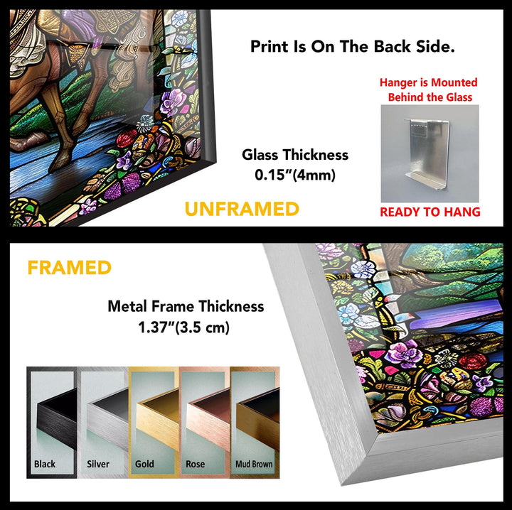 Knight in Shining Armor Glass Wall Art