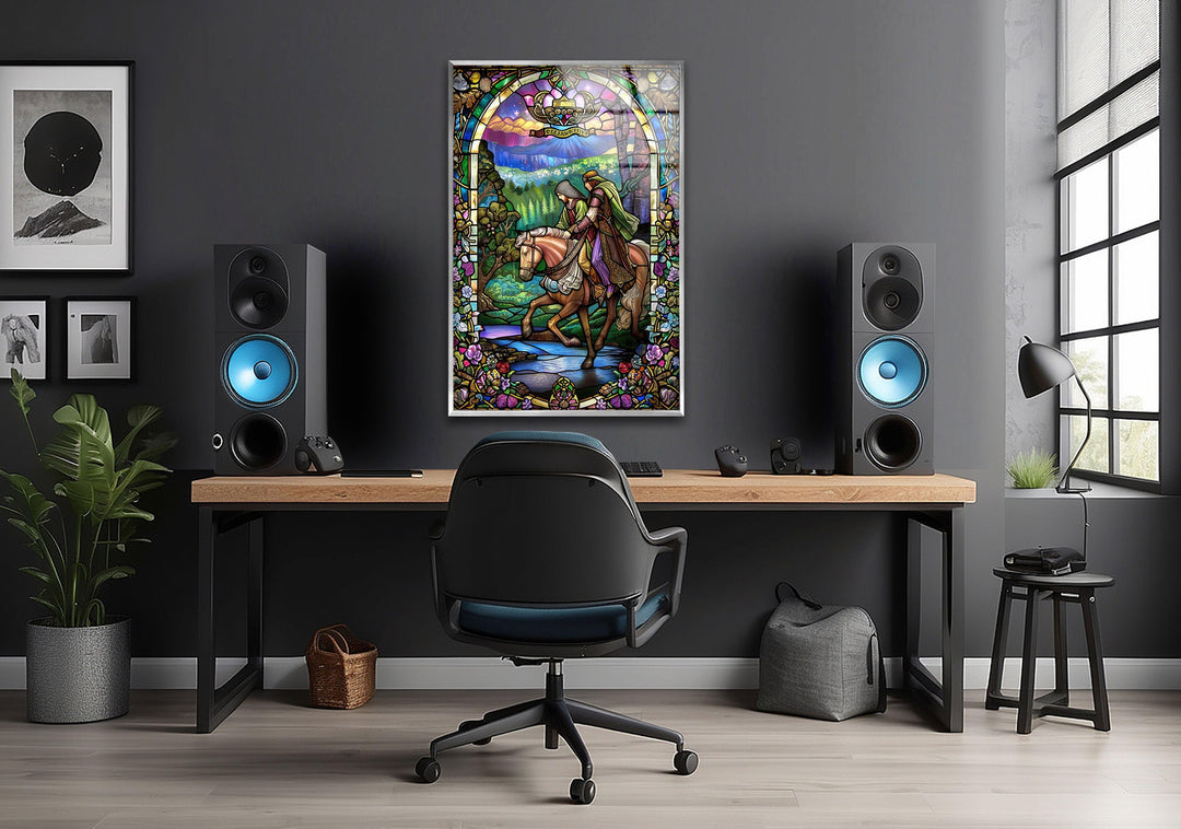 Knight in Shining Armor Glass Wall Art