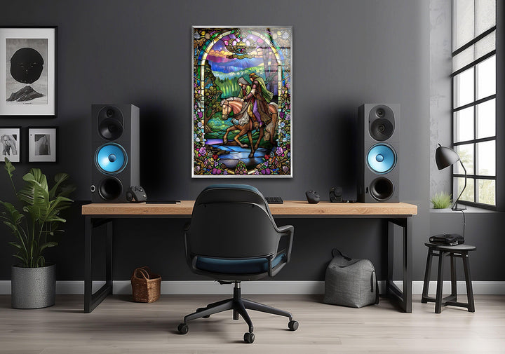 Knight in Shining Armor Glass Wall Art