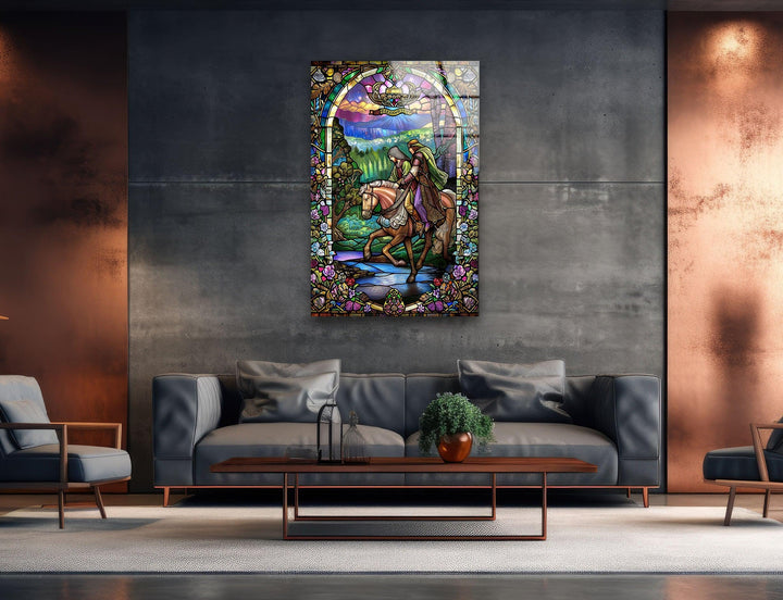 Knight in Shining Armor Glass Wall Art