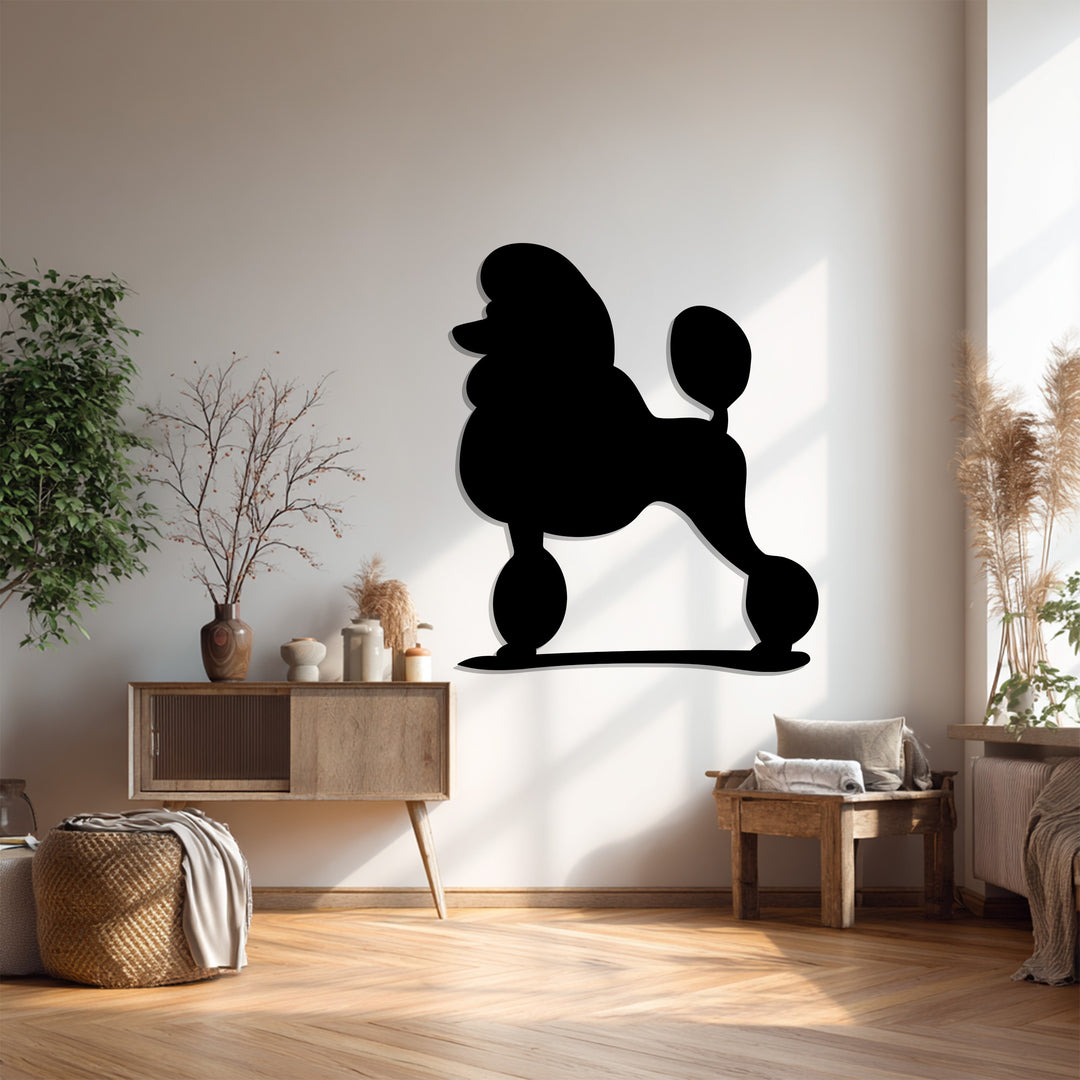 Animal metal silhouette wall décor elegant dog design
