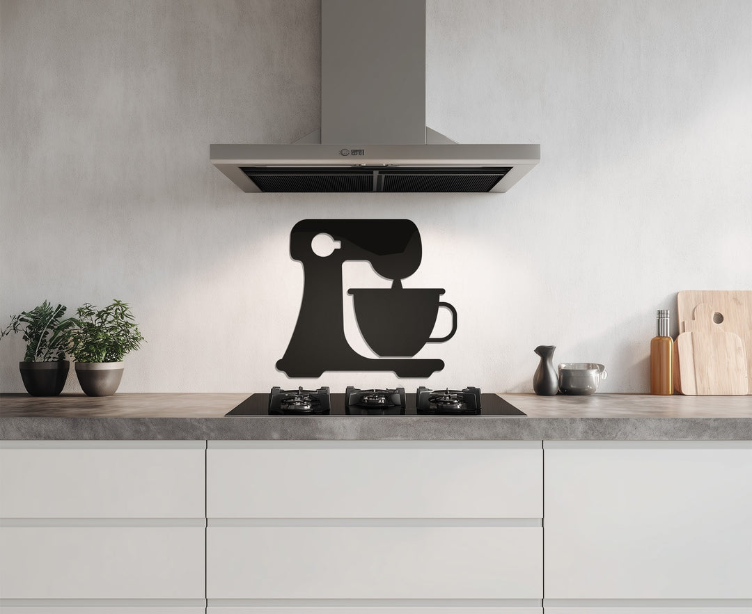 Coffee Maker Silhouette – Modern Kitchen Metal Wall Art