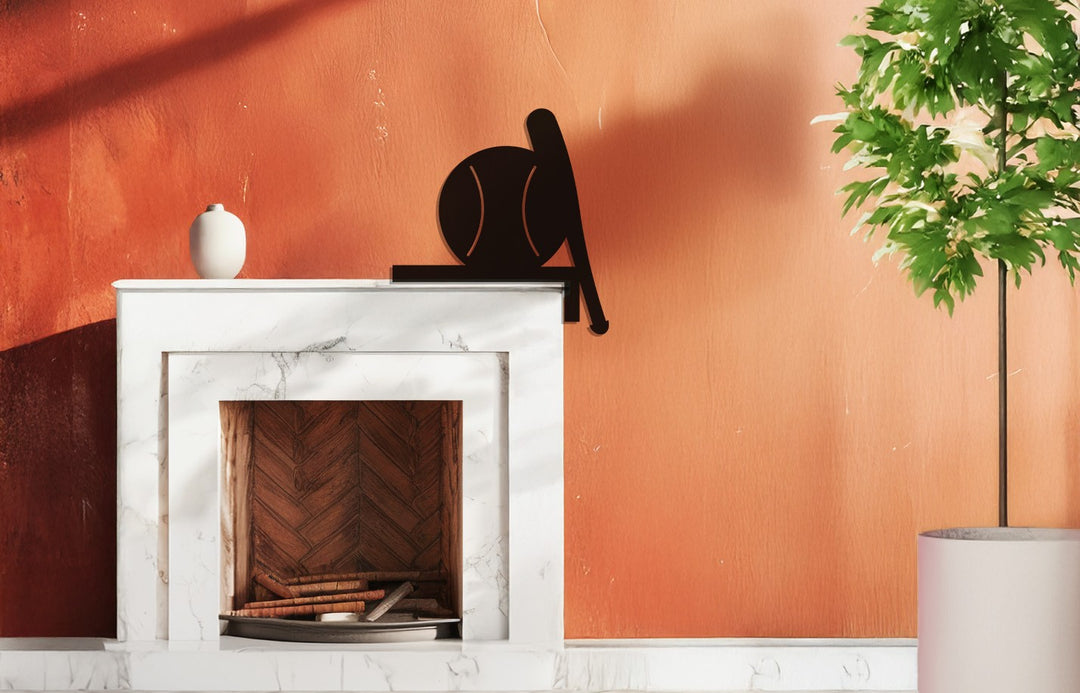 Home Run Spirit – Bate y pelota de béisbol Decoración De Pared Metal