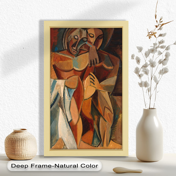 Embrace in Earth Tones – Picasso Oil Painting