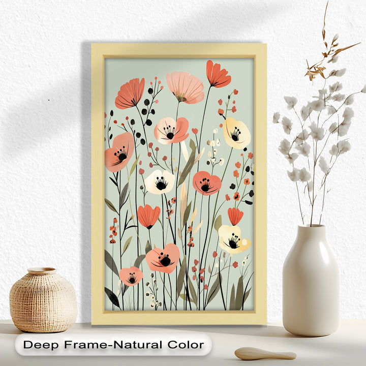 Wild Meadow Whispers – Boho Blumen Ölgemälde