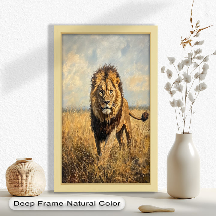 King of the Savannah – Animal Oil Painting