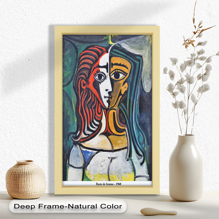Dual Gaze – Buste de Femme Inspired Picasso Oil Painting