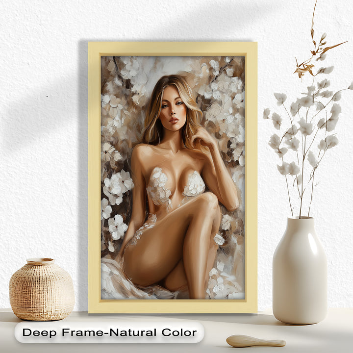 Blossom Muse – Romantic Nude Oil Painting