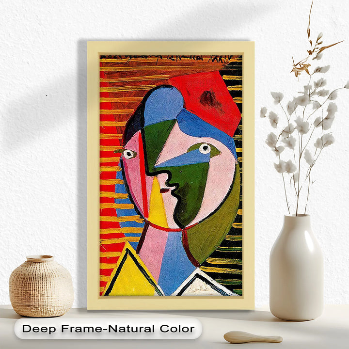 Split Gaze – Colorful Abstract Portrait Picasso Oil Painting - MyPhotoStation