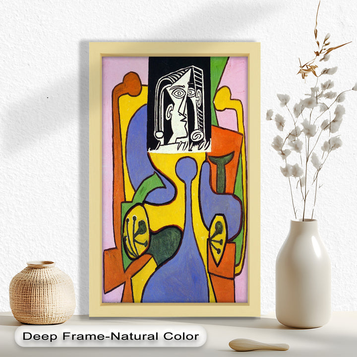 The Mask of Form – Bold Geometric Expression Picasso Oil Painting
