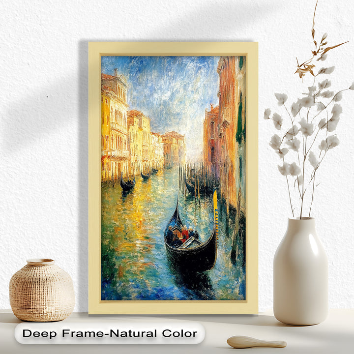 Venice Gondola Scene - Impressionist Oil Painting