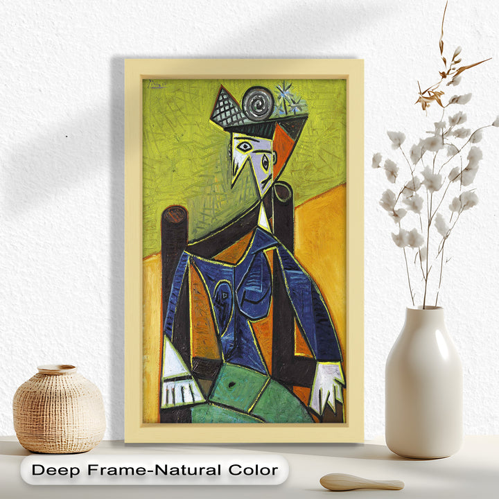 Woman in a Spiral Hat – Picasso-Style Cubist Oil Painting