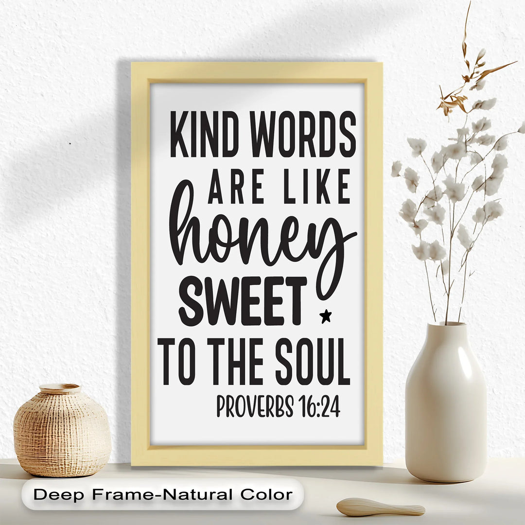 Kind Words Like Honey – Proverbs 16:24 Oil Painting - MyPhotoStation