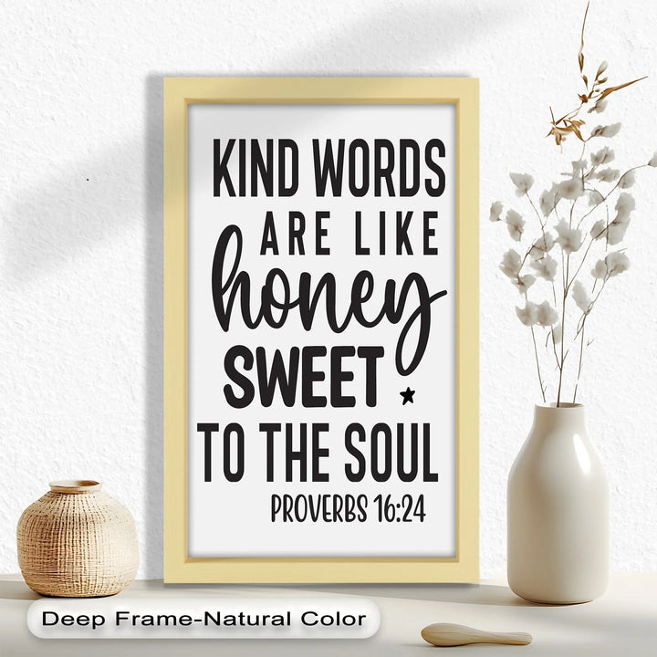 Kind Words Like Honey – Proverbs 16:24 Oil Painting - MyPhotoStation