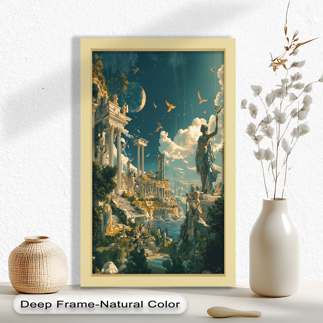 Majestic Temple of the Gods - Mythology Oil Painting