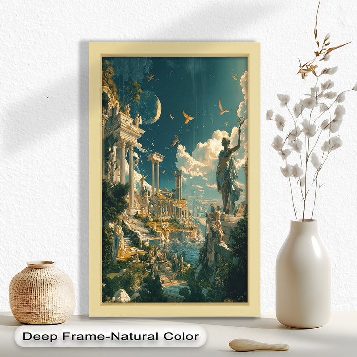 Majestic Temple of the Gods - Mythology Oil Painting