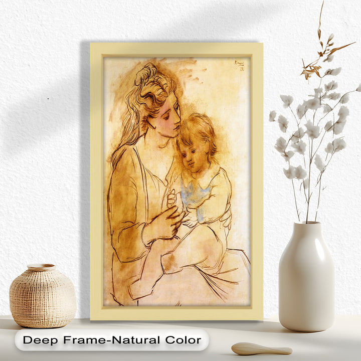 Tender Affection – Mother and Child Picasso Oil Painting