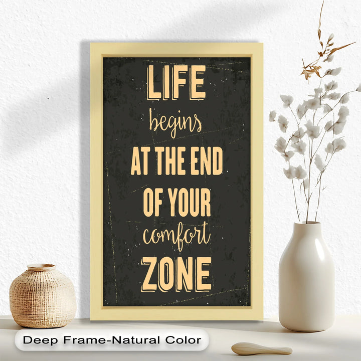 Life Begins at the End – Motivational Oil Painting - MyPhotoStation