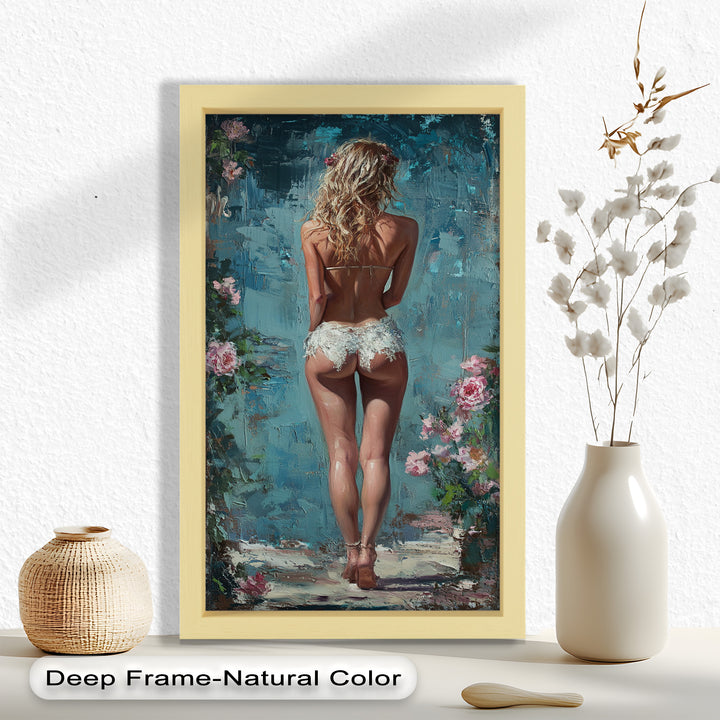 Garden Muse – Romantic Floral Nude Oil Painting