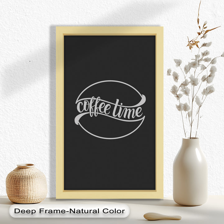 Modern Coffee Time Typography – Minimalist Oil Painting