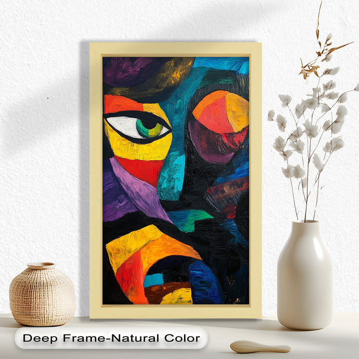 Abstract Eye Expression – Fauvism Oil Painting