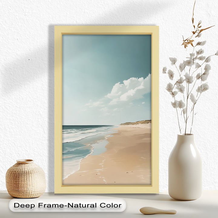Endless Shoreline – Serene Seascape Oil Painting