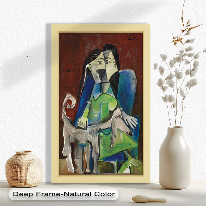 Woman with Afghan Hound – Picasso Oil Painting