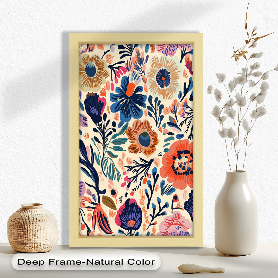 Garden Reverie – Expressive Boho Floral Oil Painting